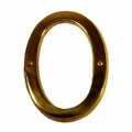 Brass Accents 6 in. Raised Solid Brass of No.0, Satin Nickel I07-N5500-619